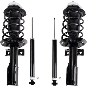TRQ Front Complete Struts & Rear Shocks Compatible with Mercedes-Benz E250 E350 E400 E550