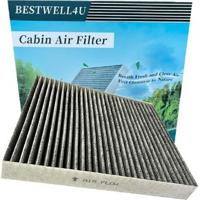 BW450 Cabin Air Filter for GLADIATOR (2020-2022), WRANGLER (2018-2022), Up to 25% Longer Life w/Activated Carbon, Replacement for CAF10022P,68301863AA,FDC12450,CAF10022P,CAF10022,WP10371.(1 pack)