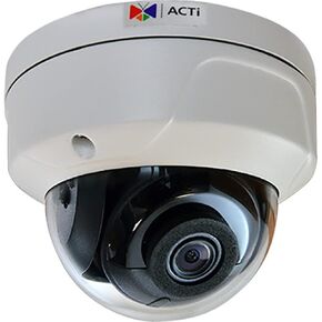 ACTi A71 4MP Outdoor Dome Camera with D/N, Adaptive IR, Extreme WDR, SLLS, Fixed Lens, f2.8mm/F1.6, H.265/H.264, 1080p/30fps, 3D DNR, Audio, MicroSDHC/MicroSDXC, PoE/DC12V, IP67, IK10, DI/DO