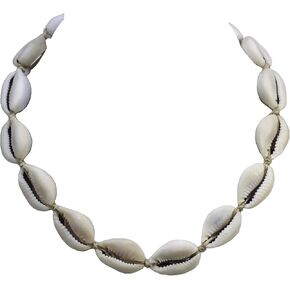 BlueRica Hemp Cord Choker Necklace with Cowrie Shells in Kuwait