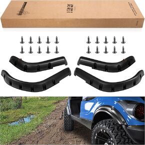 Golf Cart Fender Flares Front and Rear for EZGO RXV 2008-Up with Mounting Hardware (Set of 4)