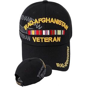 Iraq Afghanistan Veteran Baseball Cap Black