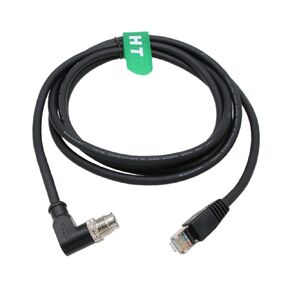 Ethernet Cable for Cognex Basler Sensor，Right Angled M12 8 Pin X-Coded RJ45 CAT 6A Gigabit Network Data High-Speed Flex Shield 10m