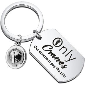 FAADBUK Crane Operator Gift Crane Operator Appreciation Gift Only Cranes Keychain for Dad Husband Boyfriend