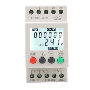 Voltage Monitoring Sequence Relay 3 Phase Under Over Voltage Protector Voltage Monitoring Sequence Relay Module JVR800-2