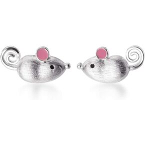 The Rat Year Lucky Mouse S925 Sterling Silver Stud Earrings