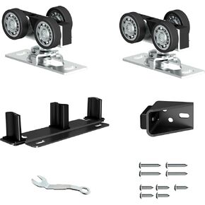 مجموعة بكرات انزلاقية لباب الجيب من DIYHD، شماعات محمل كروي بثلاث عجلات، سعة قصوى 150 رطلًا in Kuwait