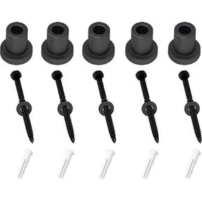 skysen 5 PCS 1-3/4" Barn Door Wall Spacer with Screws for Sliding Barn Door Hardware Connection Device Metal Steel Track to Wall(Spacer-44)