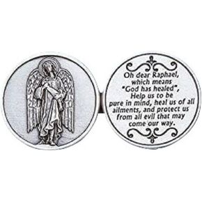 Saint Raphael Pocket Token, Finely Engraved