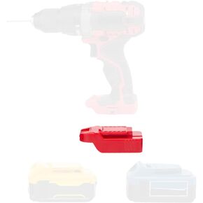 Adapter for Bauer 20v Max Cordless Tools, Compatible with De Walt 20v Max Batteries & Hercules 20v Max Battery, Adapter Only, 1 Pack, Red