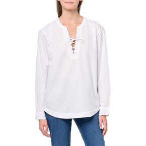 Lucky Brand Women's Lace Up Boyfriend Shirt
