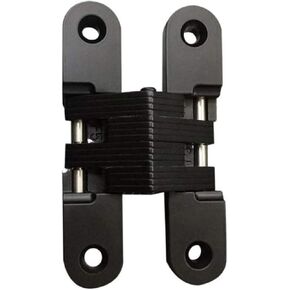 (1 Pair) Hidden gate Hinge Stainless Steel Invisible Door Hinges Concealed Barrel Wooden Box Black