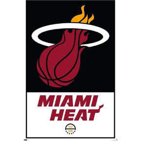 Trends International NBA Miami Heat - Logo 21 Wall Poster, 22.375" x 34", Unframed Version