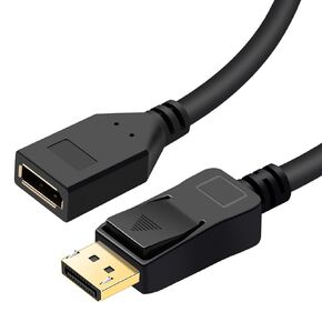 BolAAzuL Displayport 1.2 Extension Cable 2K/144Hz 4K/60Hz, Displayport Male to Displayport Female Cord DP Male to Female Extension Cord Cable 1M/3.3FT Not Support Oculus Rift s Valve Index