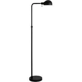 Henn&Hart 66" Tall Integrated LED Floor Lamp with Metal Shade in Brushed Brass, for Home, Living Room, Bedroom, Entertainment Room, Office, Kitchen, Dining