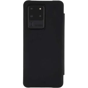 Case-Mate - LEATHER WALLET FOLIO - Case for Samsung Galaxy S20 Ultra - 5G Compatible - Holds 4 Cards + Cash - 6.9 inch - Black Leather