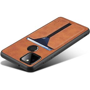 Kowauri Case for Google Pixel 5A 5G,PU Leather Wallet Case with Credit Card Slot Holder Ultra Slim Protector Case for Google Pixel 5A 5G 2021 (Brown)