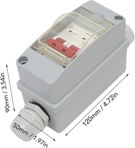 قاطع دائرة 2P MCB DC 500V 32A مفتاح فصل قاطع الدائرة المنزلية مع صندوق توزيع مقاوم للماء IP65 ودليل المستخدم (بدون كابل) in Saudi Arabia