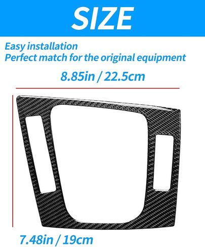 Soft Carbon Fiber Car Center Console Cover Gear Shift Panel Frame Cover Trim Sticker Compatible with BMW E46 3 Series(1998-2005) in Saudi Arabia