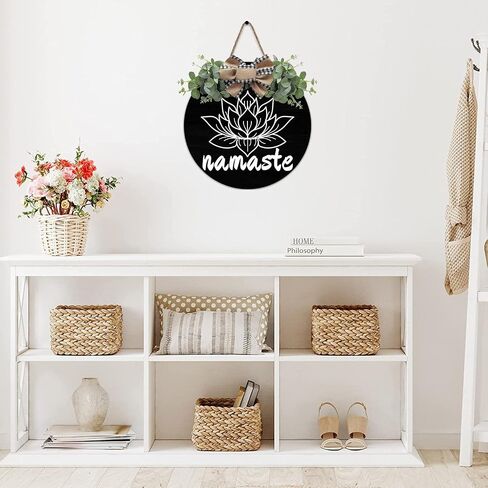 Get Naked Wreaths Round Wood Hanging Bathroom Sign with Ribbon Bow Wall Art Decor for Home Farmhouse Bar Pub Yard Front Door Decorations Gifts 12 x 12 Inch in Saudi Arabia