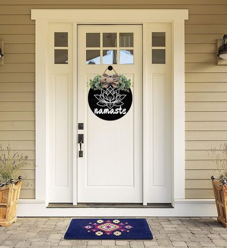 Get Naked Wreaths Round Wood Hanging Bathroom Sign with Ribbon Bow Wall Art Decor for Home Farmhouse Bar Pub Yard Front Door Decorations Gifts 12 x 12 Inch in Saudi Arabia