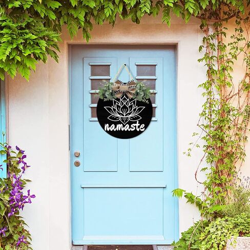 Get Naked Wreaths Round Wood Hanging Bathroom Sign with Ribbon Bow Wall Art Decor for Home Farmhouse Bar Pub Yard Front Door Decorations Gifts 12 x 12 Inch in Saudi Arabia