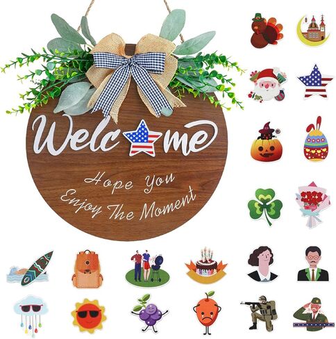 Wall Pediments - Customizable Welcome Sign for Every Occasion - Ideal Housewarming and Holiday Gifts Door Wreaths - 12 IN in Saudi Arabia