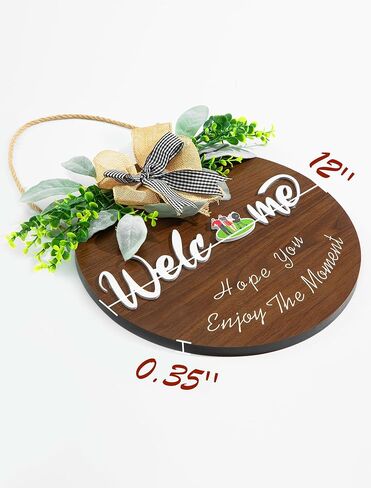 Wall Pediments - Customizable Welcome Sign for Every Occasion - Ideal Housewarming and Holiday Gifts Door Wreaths - 12 IN in Saudi Arabia