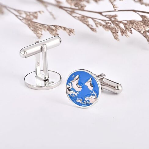 ADMETUS 925 Sterling Silver Cufflinks | Tuxedo Shirt Cufflinks Jewelry for Men Suitable for Various Occasions (1 Pair) in Kuwait