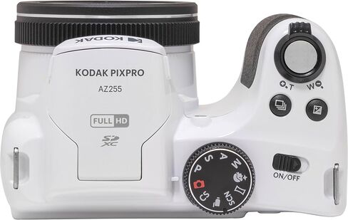كاميرا Kodak PIXPRO White AZ255 16MP رقمية 25X زووم بصري 24 مم عدسة زاوية واسعة تثبيت الصورة البصرية 1080P Full HD Video 3 بوصة LCD كاميرا تسجيل فيديو + بطاقة 64 جيجابايت + حافظة + حامل ثلاثي + حزمة in Kuwait