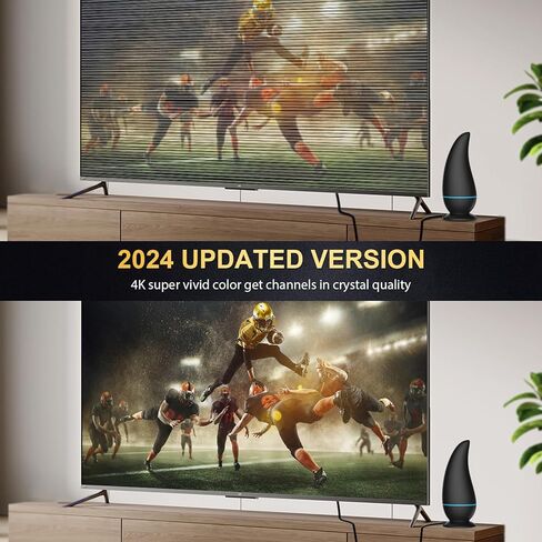 أحدث هوائي تلفزيون لعام 2024، هوائي تلفزيون طويل المدى يزيد عن 750 ميلًا، للتلفزيون الذكي، هوائي تلفزيون رقمي داخلي وخارجي - يدعم 8K 4K 1080P، هوائي تلفزيون عالي الدقة مضخم للقناة المجانية - كابل محوري 32FT in Kuwait