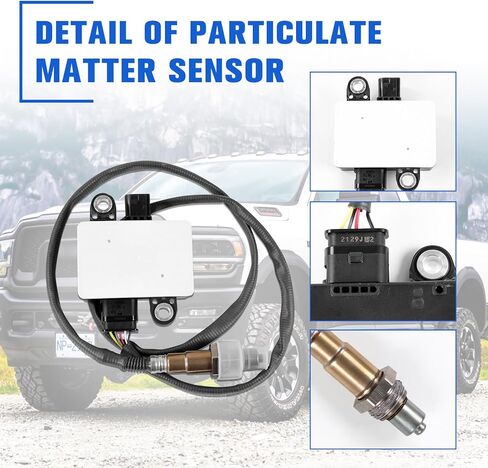 مستشعر جسيمات الديزل 12 فولت متوافق مع Ram 2500 3500 6.7L L6 ديزل 2019 2020 2021 2022 2023 2024، استبدال # 0281007448، 0281007449، 68354201AB in Kuwait