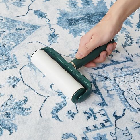 Modern Light Navy Blue Area Rug,Non Slip Colorful Big Large Carpets, Abstract Machine Washable 5x7 Rugs for Living Room and Bedroom, Soft Blue and White Rug for Dining Center in Saudi Arabia