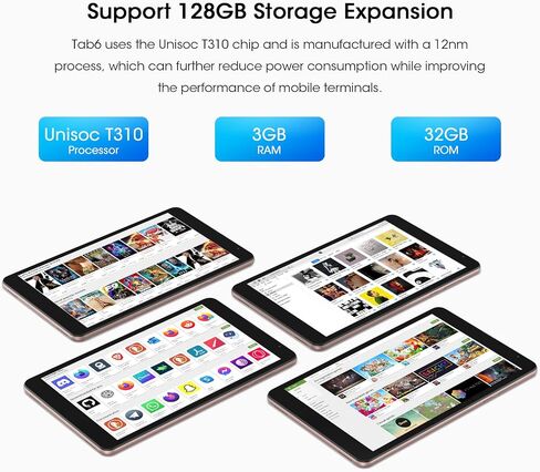 تابلت بلاك فيو 8 بوصة أندرويد تابلت 4G LTE 3 جيجابايت رام 32 جيجابايت روم 5580 مللي أمبير بطارية 1280x800 HD IPS شاشة 2.4 جيجا/5 جيجا واي فاي بلوتوث 5.0 مراقبة أبوية GMS جوجل تابلت ذهبي in Kuwait