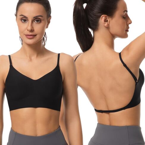 Low Back Push Up Bra Seamless Wirefree Comfort Padded Bralette Backless Convertible Support Bras in Saudi Arabia
