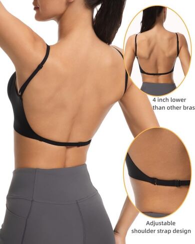 Low Back Push Up Bra Seamless Wirefree Comfort Padded Bralette Backless Convertible Support Bras in Saudi Arabia