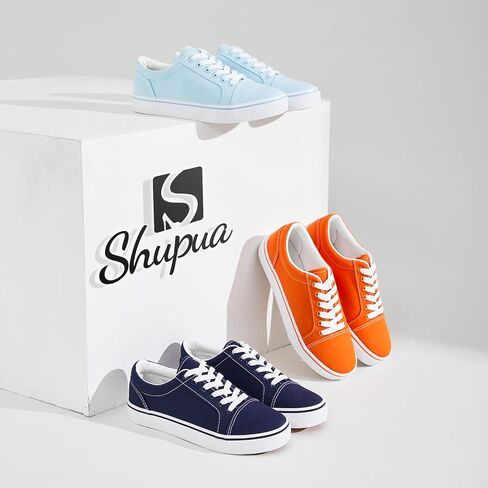 Canvas Shoes for Women White Canvas Sneakers Womens Casual Shoes Low Top Black Sneakers Comfortable Tennis Shoes in Kuwait