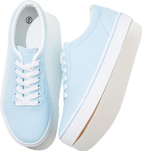 Canvas Shoes for Women White Canvas Sneakers Womens Casual Shoes Low Top Black Sneakers Comfortable Tennis Shoes in Kuwait
