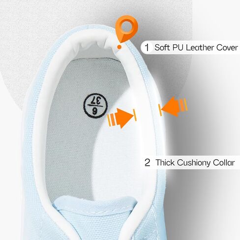 Canvas Shoes for Women White Canvas Sneakers Womens Casual Shoes Low Top Black Sneakers Comfortable Tennis Shoes in Kuwait