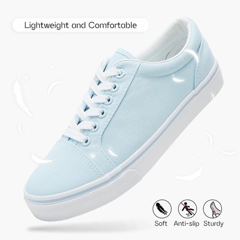 Canvas Shoes for Women White Canvas Sneakers Womens Casual Shoes Low Top Black Sneakers Comfortable Tennis Shoes in Kuwait