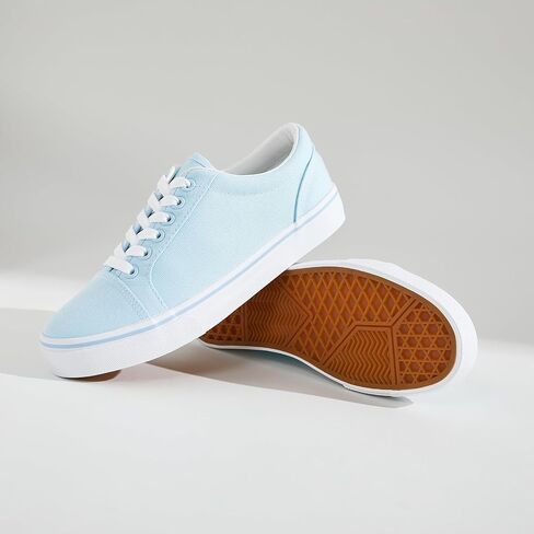 Canvas Shoes for Women White Canvas Sneakers Womens Casual Shoes Low Top Black Sneakers Comfortable Tennis Shoes in Kuwait