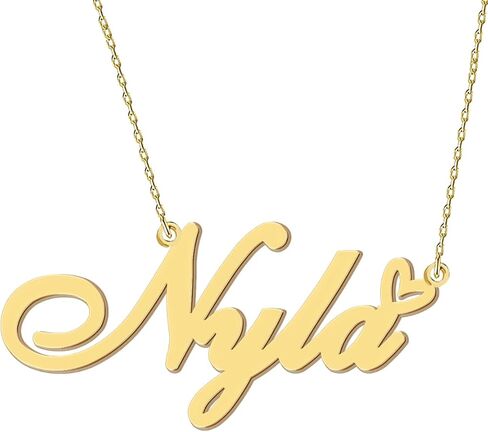 Personalized Name Necklace Engraved Any Name Plate Necklace Minimalist Jewelry Gift for Her in Saudi Arabia