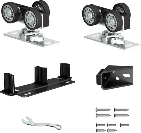 مجموعة بكرات انزلاقية لباب الجيب من DIYHD، شماعات محمل كروي بثلاث عجلات، سعة قصوى 150 رطلًا in Kuwait