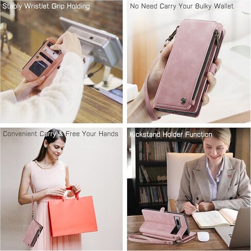 حافظة Defencase Google Pixel 7A، محفظة حجب RFID للنساء والرجال، جلد PU أنيق، قلاب مغناطيسي، حامل بطاقات، أزرق أخضر in Kuwait