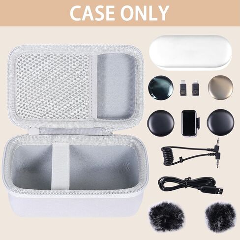 co2CREA Hard Case Compatible with AnkerWork M650 Wireless Lavalier Microphone, Black Case in Saudi Arabia