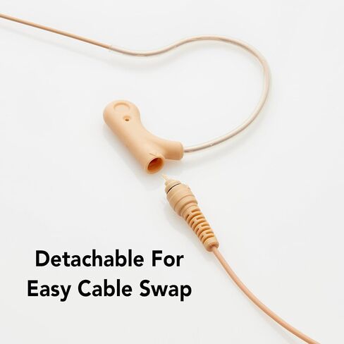 Airwave Technologies HSD-SLIMLINE+SE EV TAN Single Ear Head Worn Microphone with Detachable Cable in TAN - EV Compatible in Saudi Arabia