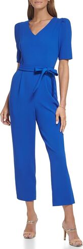 DKNY Womens Cropped Scuba Crepe Jumpsuit in Saudi Arabia