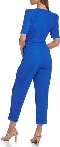 DKNY Womens Cropped Scuba Crepe Jumpsuit in Saudi Arabia