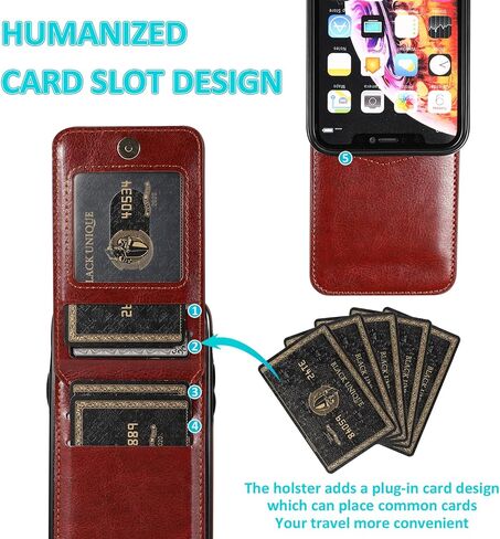 iPhone 14 Pro Wallet Case with Credit Card Holder Case for Women Men PU Leather Wallet Case for iPhone 14 Pro Case 6.1 inch (Black) in Kuwait