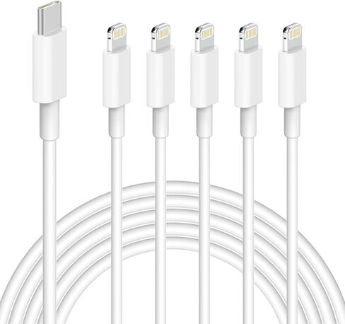 شاحن iPhone سريع الشحن، كابل USB C إلى Lightning [معتمد من Apple MFi] 5 حزم كابل لايتنينج طويل بطول 6 أقدام لشحن iPhone سريع سلك شاحن iPhone لـ iPhone 14 13 12 11 Pro Max XR XS X 8 7 6 Plus SE، iPad in Saudi Arabia